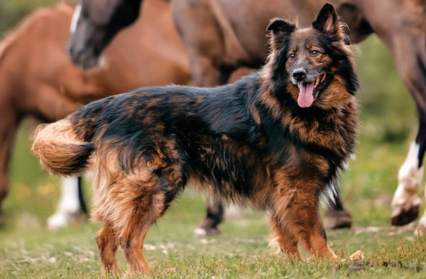 dlinnosherstnyy pushistyy pos iz rossiyskogo priyuta v germanii 60 / 5,000 Langhaariger flauschiger Hund aus russischem Tierheim in Deutschland